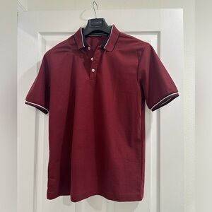 Burgundy polo shirt